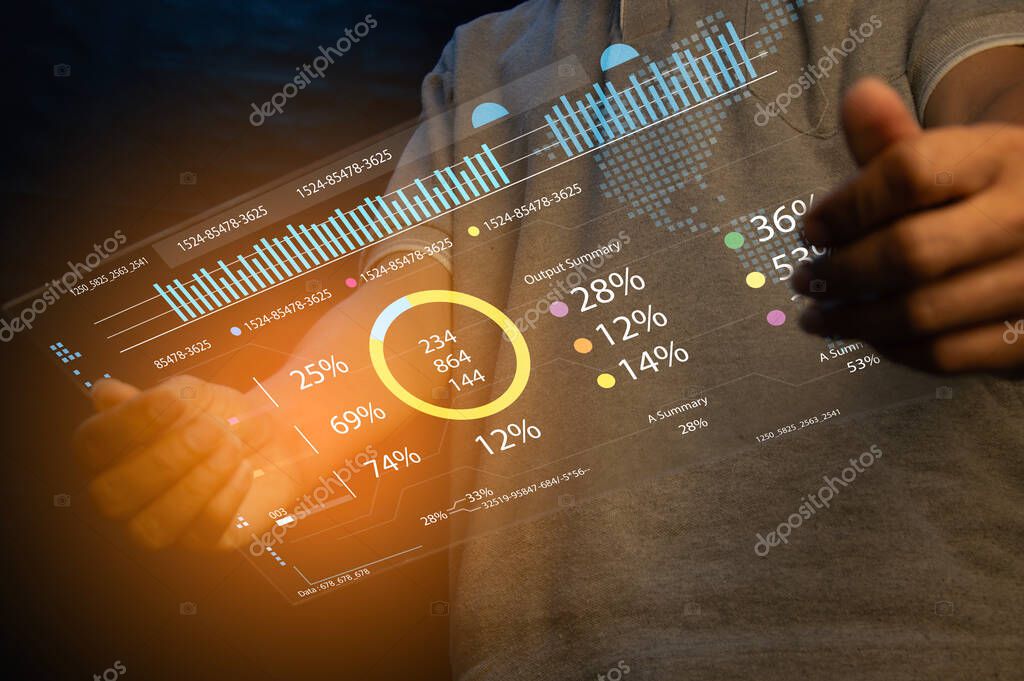 Graphique de croissance SEO sur écran